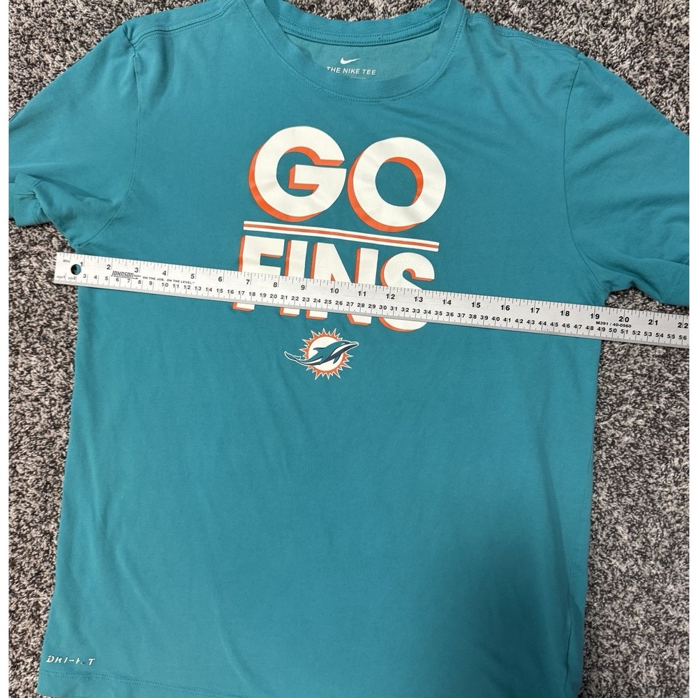 2 Miami Dolphins Shirt Men's Small Nike Apparel Teal Short Sleeve NFL Football - Picture 6 of 12